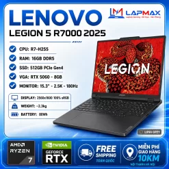 (LIKENEW) LENOVO LEGION-5 R7000 2025 (R7-H255 | VGA 5060 |16GB | 512GB | 2K-180Hz)