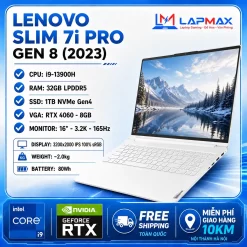 LENOVO LEGION SLIM 7i GEN 8 (2023) - I9- 13900H | 32GB | 1TB | RTX 4060 8G | 3.2K 165HZ