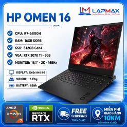 HP OMEN 16 R7-6800H/16/512/3070Ti 2K 165Hz