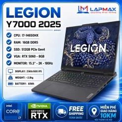 (LIKENEW) LEGION 5 Y7000 2025 (i7-14650HX | 16GB | 512GB | RTX 5060 8GB | 2K 180Hz)