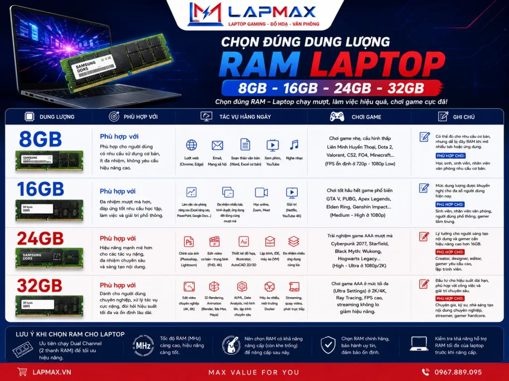 Chọn Ram Laptop