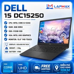 Dell 15 DC15250 M4CFY (Intel Core i5-1334U | RAM 8GB | SSD 512GB | Intel UHD Graphics | 15.6 inch FHD Touch | Windows 11 | Đen)