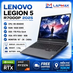 (LIKENEW) LENOVO LEGION 5 R7000P 2025 (RYZEN 9 8940HX | 16GB | 1TB | RTX 5060 8GB | 2K 240HZ)