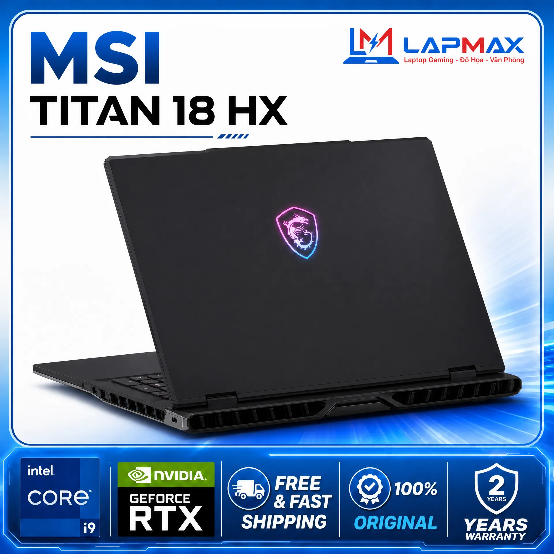 (LIKENEW) MSI TITAN 18 HX A14V (I9 14900HX | 128GB | 2TB | RTX 4090 16G | 4K MiniLED | 120Hz)