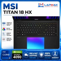 Alternative view of (LIKENEW) MSI TITAN 18 HX A14V (I9 14900HX | 128GB | 2TB | RTX 4090 16G | 4K MiniLED | 120Hz)