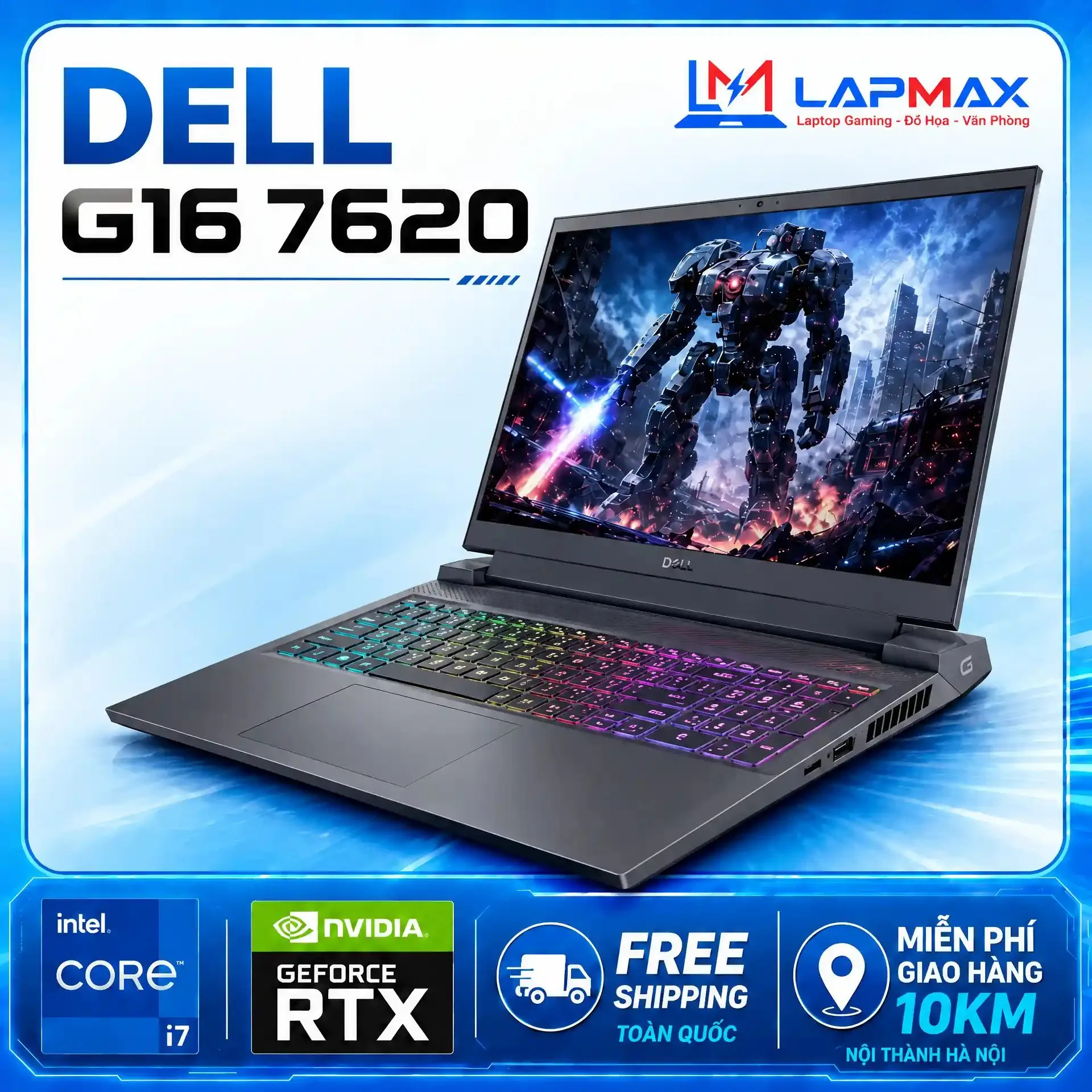 (LIKENEW) DELL G16 7620 (I7-12700H | 16GB | 512GB | RTX 3060 6GB | 2K | 165HZ) - Ảnh 3