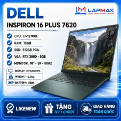 (LIKENEW) DELL INSPIRON 16 PLUS 7620 (I7-12700H | 16GB | 512GB | RTX 3060 6GB | 3K | 60HZ)