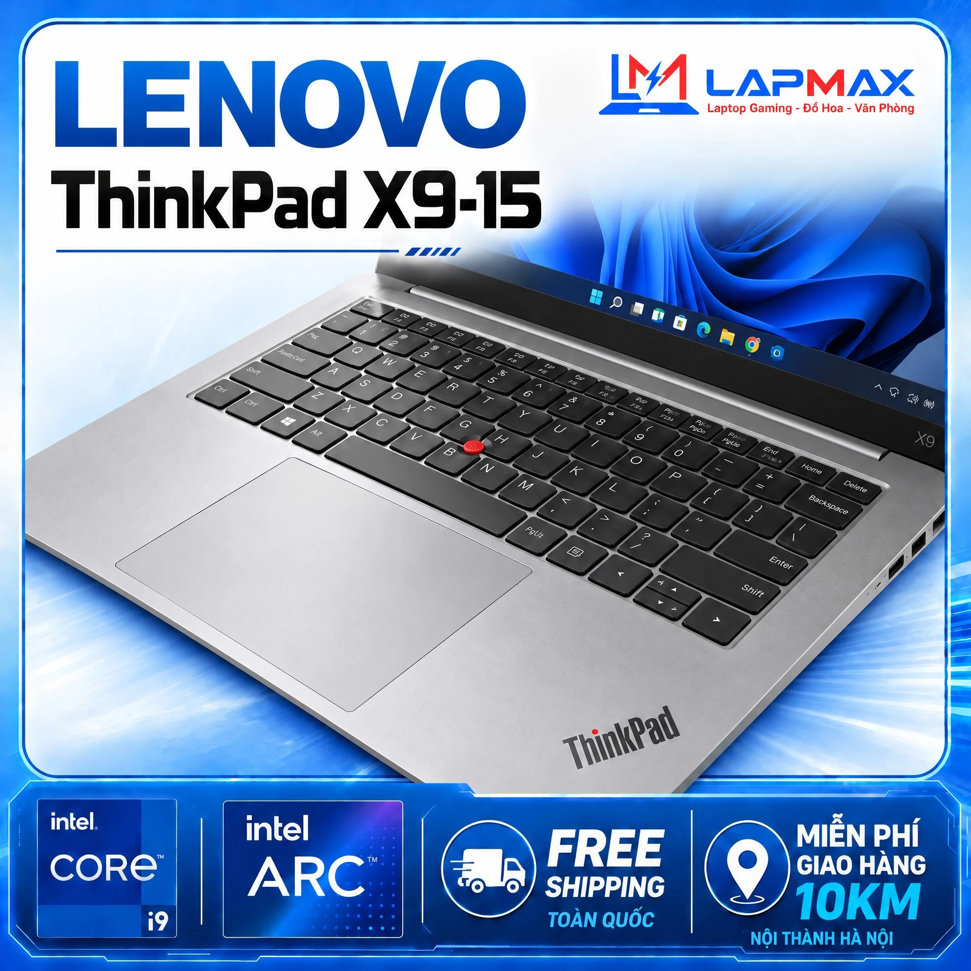 THINKPAD X9-15 GEN 1 AURA EDITION (CORE ULTRA 9 288V | 32GB | 2TB | 15.3″ 2.8K OLED TOUCH 120HZ)